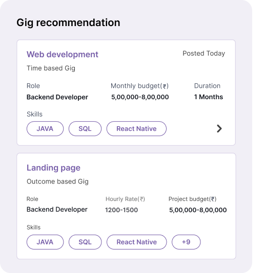 Match with projects Match with projects